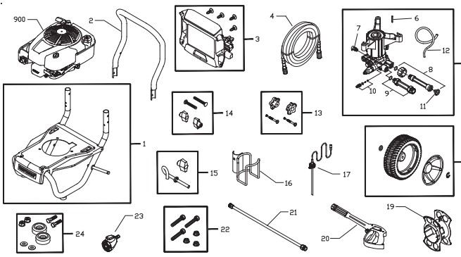 craftsman 020434-1 power washer replacement parts manual